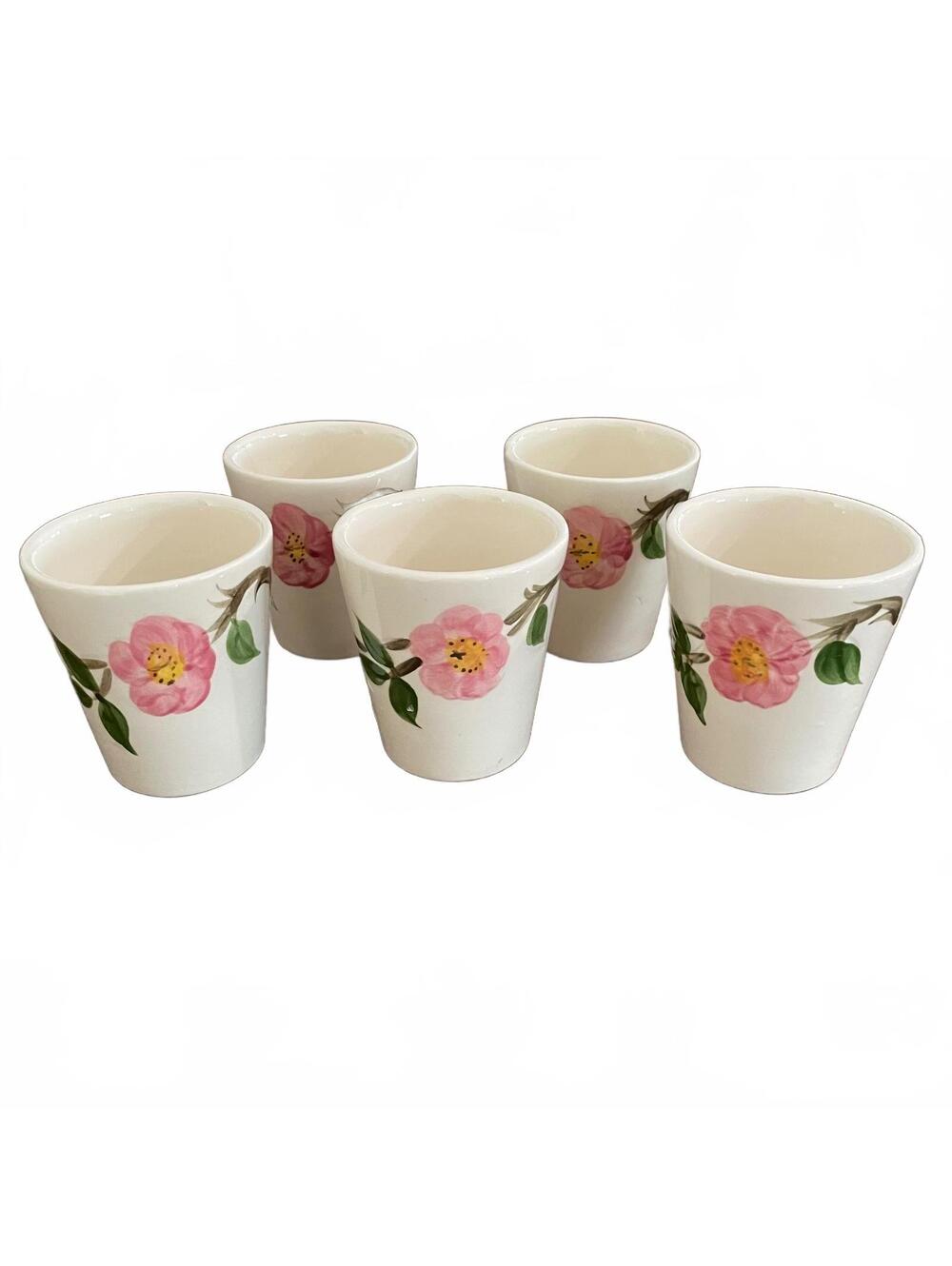 Franciscan Desert Rose ceramic tumbler cups set of 5